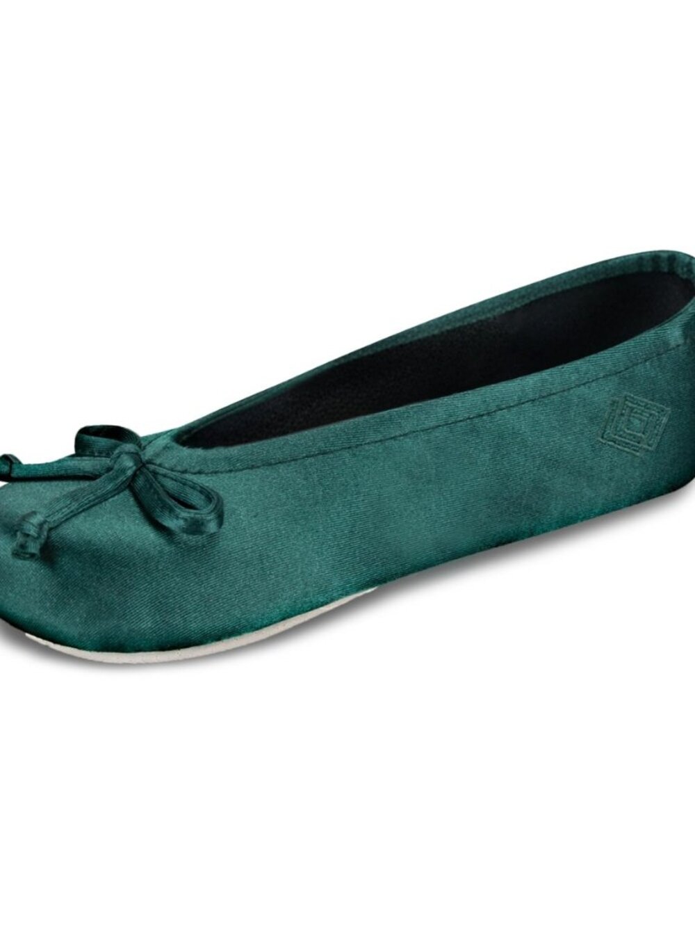 Women's Satin Ballerina Slippers with Classic Ribbon Bow and Suede Sole